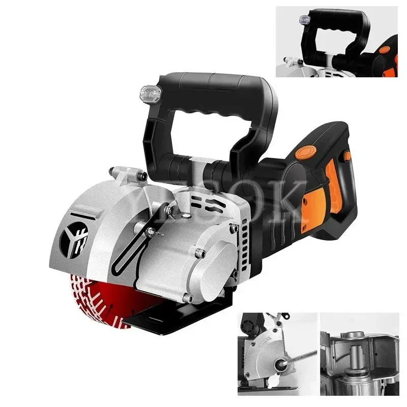 

Wall Slotting Machine Double Dust Removal Laser Sighting Steel Concrete Circular Saw Electric Wall Chaser Groove Cutting Machine