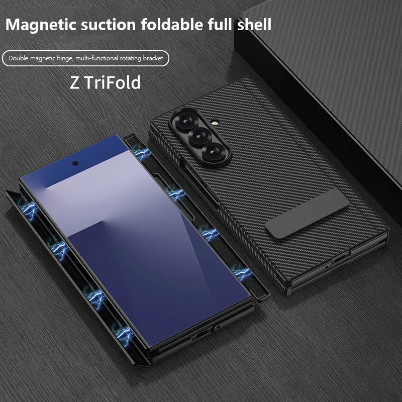 

Mobile Phone Case For Samsung Galaxy Z Trifold ZTrifold 5G Phone Holder Leather Flip Design With Film Protector Business Cover