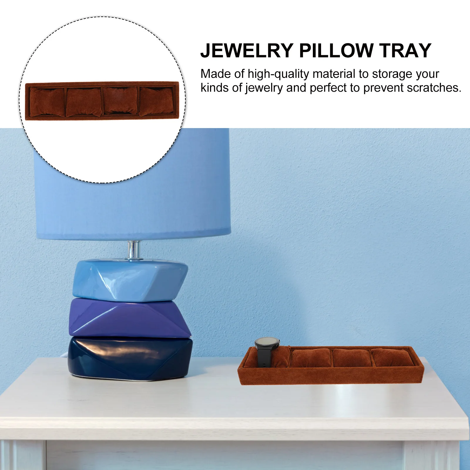 Ice Velour Jewelry Display Tray Premium Quality Watch Bracelet Bangles Organizer Suitable for Room Retail Or Trade Shows Jewelry