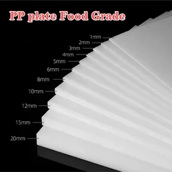 Thick 0.5~20mm White Food Grade PP Plastic Sheets Plate Polypropylene Board 100x100 100x200 150x150 200x200 210x297 250x250mm