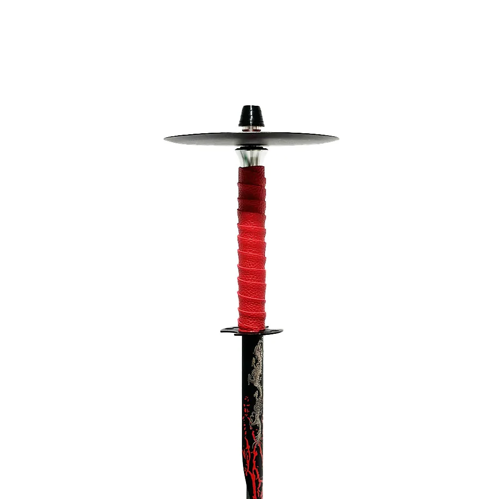 Stainless Steel Red El Bomber Katana Shisha Russian Hookah Smoking Set Large Shisha Without Bottle