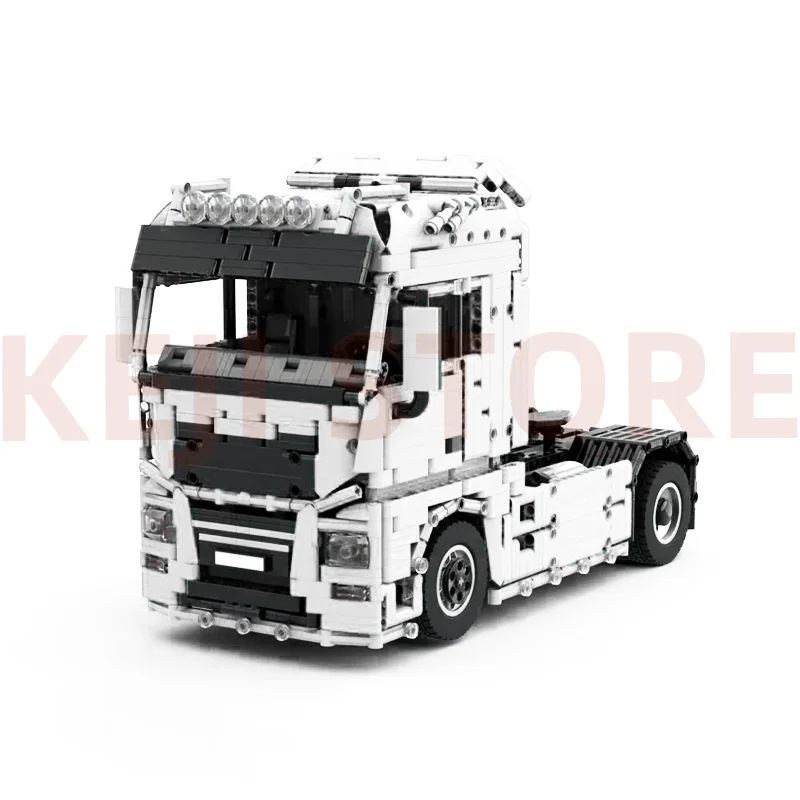 KEJI MOC-49905 في الخارج حاوية مقطورة 1:17 لودر أطفال بالريموت كنترول اللبنات الطوب مجموعات اللعب هدية الكريسماس ل MOC-55491 #6