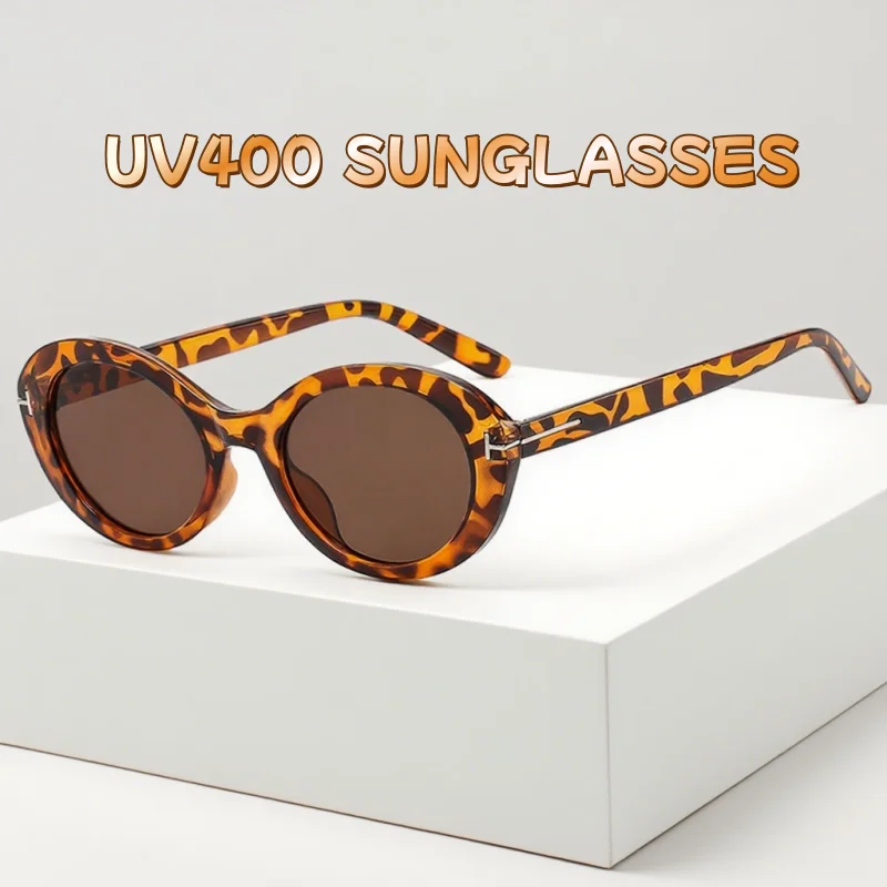 

Elliptical T-shaped Sunglasses Ladies' Round Face Concave Design for Photography Men's Essential Glasses for Outdoor Driving