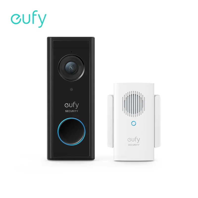 eufy Security Battery Video Doorbell Kit Wire-Free Doorbell Wireless Chime Wi-Fi Connectivity 1080p Resolution No Monthly Fee