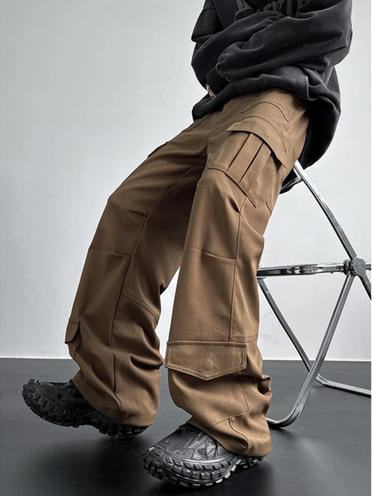 

Винтажные американские ретро-брюки для мужчин, весенне-осенние, стильные, модные, брендовые, в стиле парашютиста, утилитарные брюки