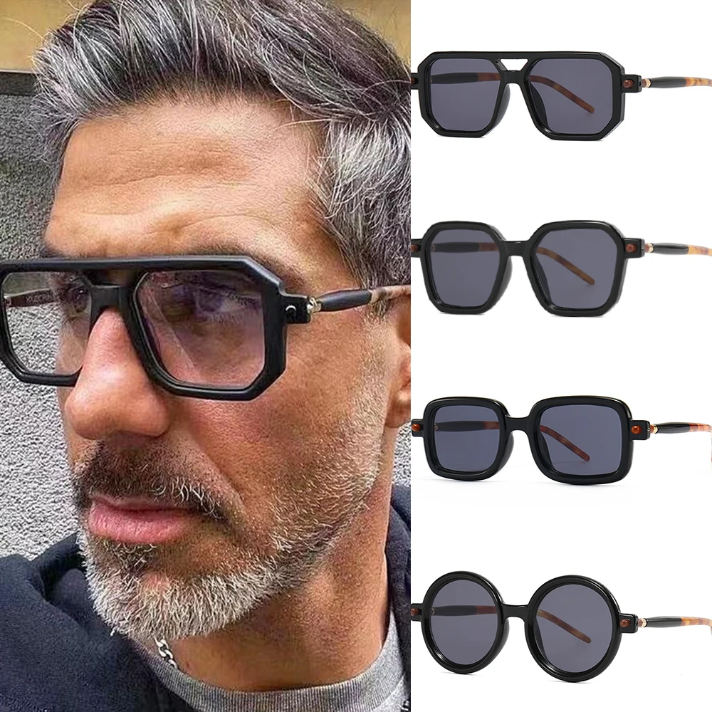 

Men Retro Square Sunglasses 4 style Luxury Fashion Glasse Thick Outdoor Sunglasses Decorativos UV400 Oculos De Sol Masculino