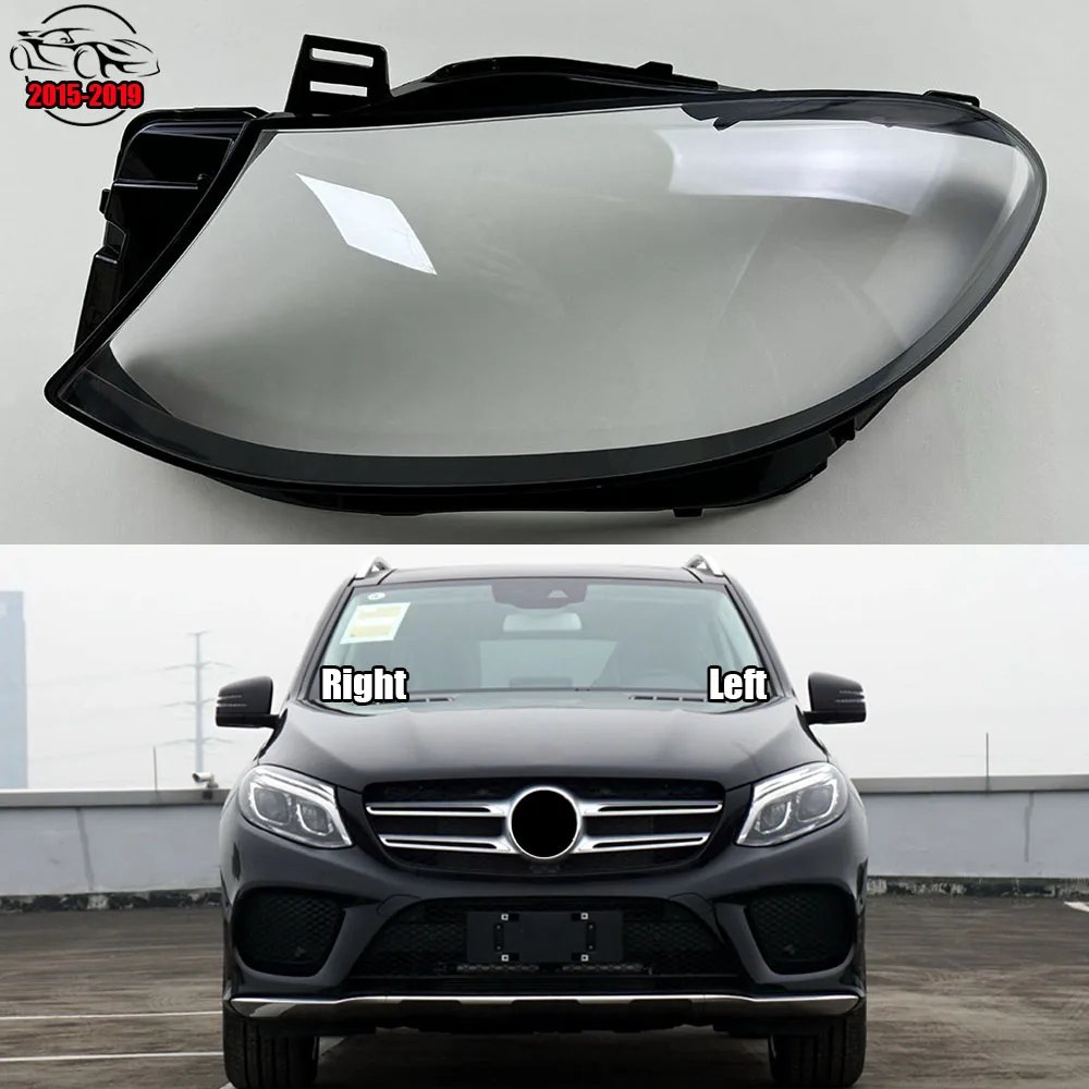 

For Mercedes-Benz GLE W292 GLE300 GLE400 GLE450 2015-2019 Headlight Transparent Cover Lampshade Headlamp Shell Plexiglass