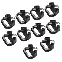 10 Pcs Camera Strap Triangle Lanyard Hooks Ring Stainless Steel Plastic for Shoulder