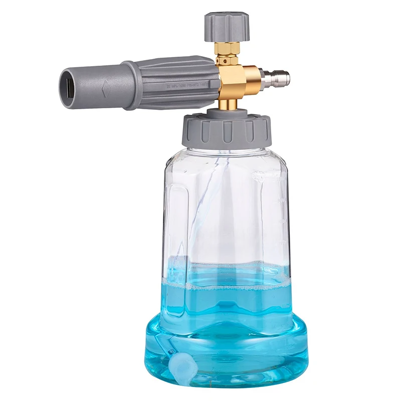 

1/4 дюйма, наконечник для снежной пены для мойки автомобилей, 1000 мл, генератор пены, пушка для снежной пены для мойки автомобилей высокого давления, часть для очистки пены