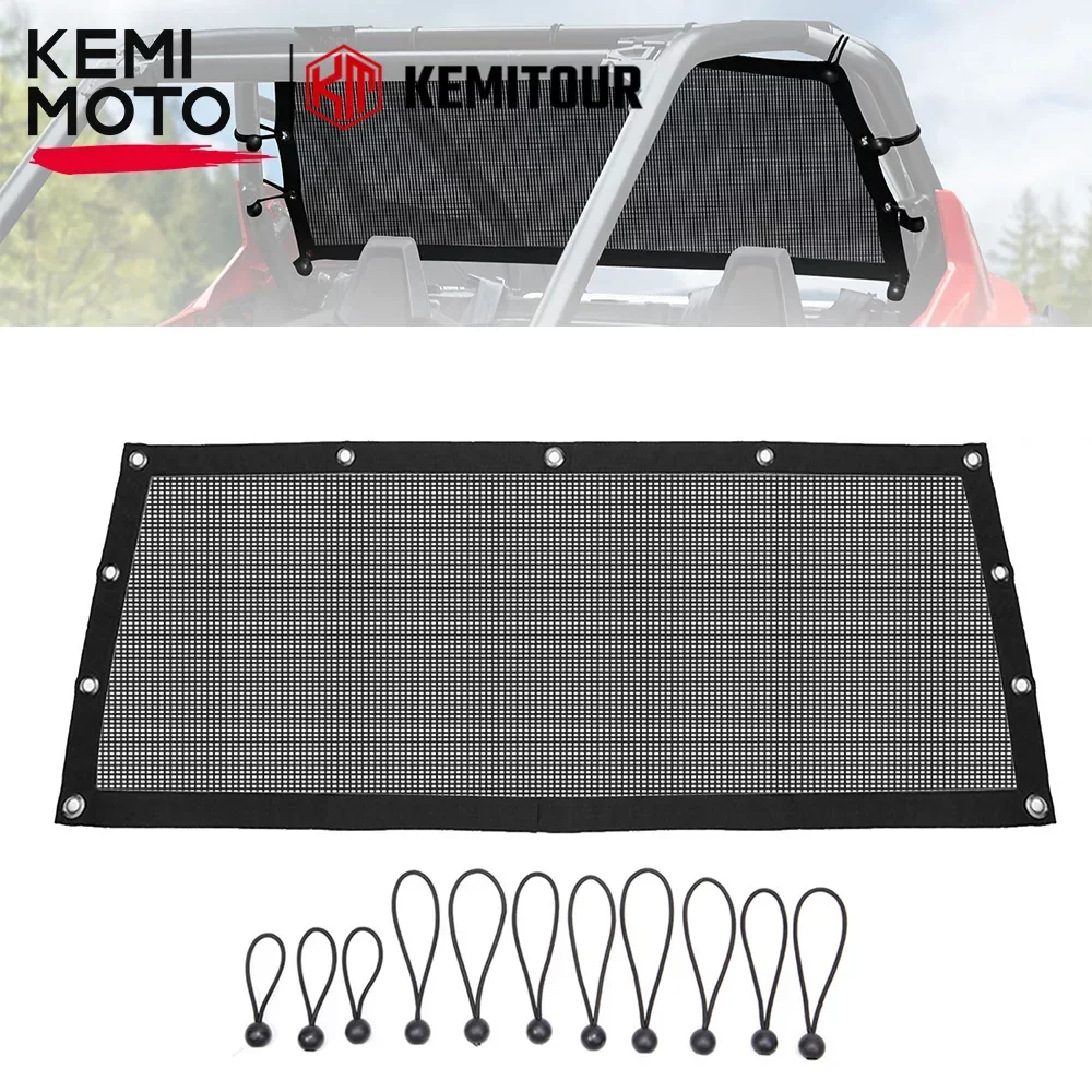 KEMIMOTO UTV Soft Rear Window Net Mesh Compatible with Polaris RZR PRO XP, RZR PRO XP4 2020-2023 Sun UV Protection