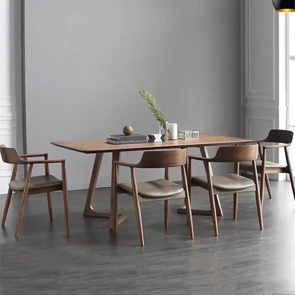 Restaurant Wooden Dining Table Set Modern 4 Chairs Design Dining Table Newclassic 6 People A Manger Living Room Furniture