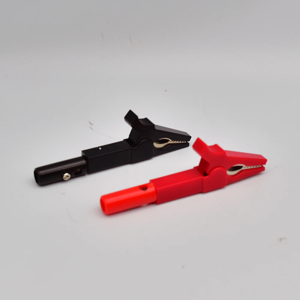 55MM Alligator Clip + BANANA PLUG, Test Probe With 4mm Banana Plug Cable Clips Socket Battery Red Black image 5