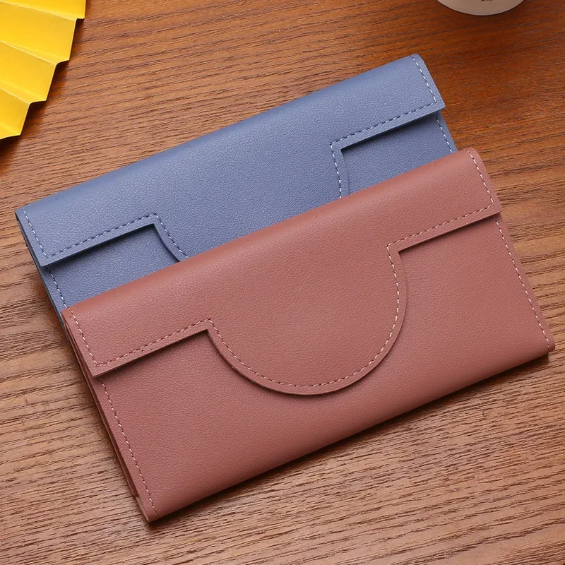 

New Women Wallet Credit Card Holder Leather Colorful Long Purse Exquisite Female Card Case Money Bag Rend Fashion Ladies Wallet