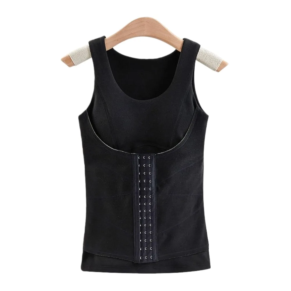 

Slimming Thermal Shapewear Camisole Shaping Waistband with Padded Cups Postpartum Body Shaper Velvet Fleece Crop Tops Tanks