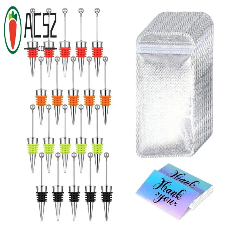 

AC52-60 шт. бисерные пробки для винных бутылок, пробка для бутылок вина, силиконовая пробка для вина, подарки для напитков