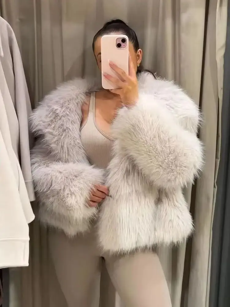 HH أنثى الشتاء أنيقة فضفاضة بدوره إلى أسفل طوق المعاطف الدافئة الصلبة طويلة الأكمام جيوب المرأة موضة جديدة معاطف قصيرة 3 اللون #2