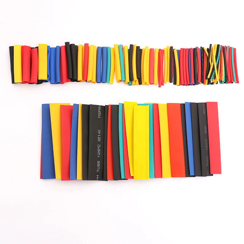 164pcs 328pcs Set 8 Sizes Heat Shrink Tube Shrinking Assorted Polyolefin Insulation Sleeving Heat Shrink Tubing Wire Cable