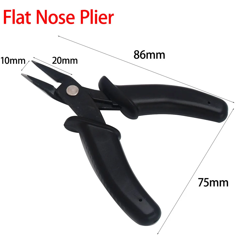 3.5inch Mini Flat Nose Pliers Micro Cut Plier Nose Plier Small Chain Pliers Smooth Jaw Fine Pliers For DIY Jewelry Making Tool