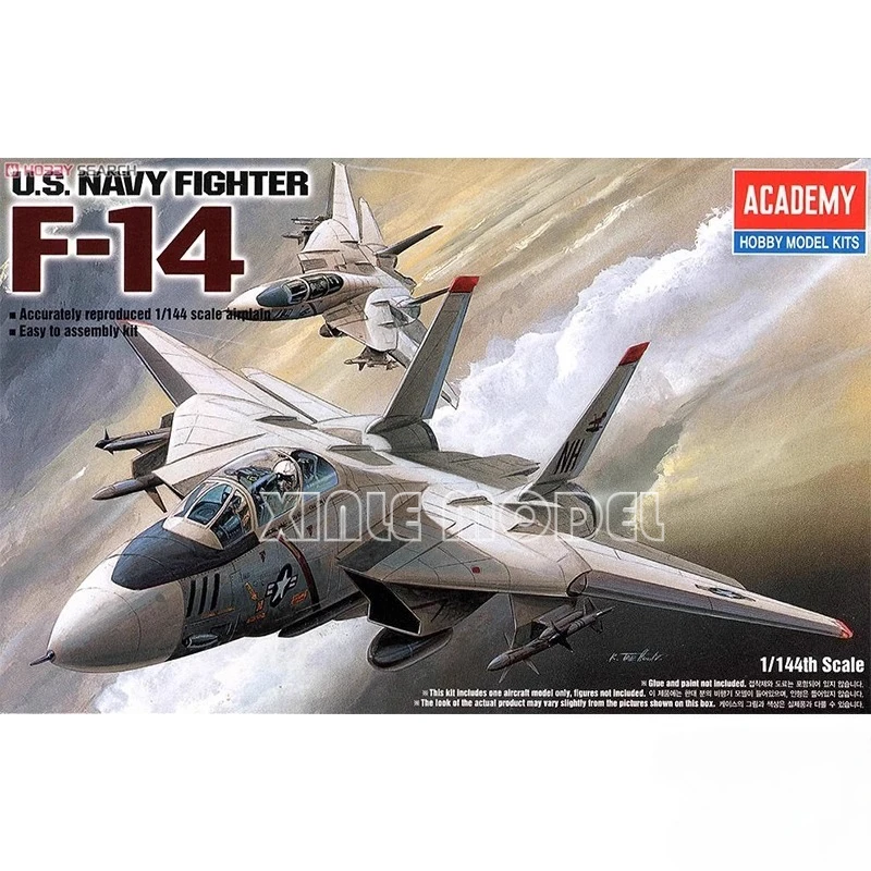 ชุดประกอบโมเดลเครื่องบินรบ F-14 โทมแคท ขนาด 1/144 รุ่น Academy Scale Model Kit 12608