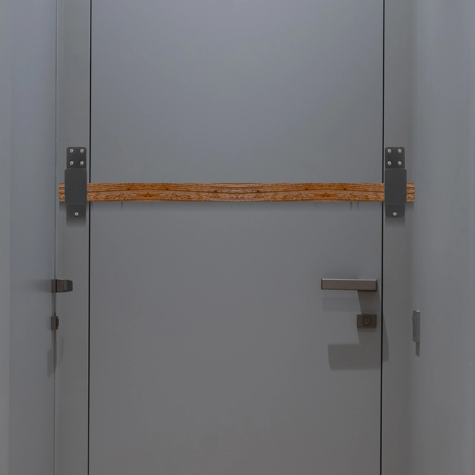 

2Pcs Door Mount Brackets Thickened U Shaped Security Bar Holder Heavy Duty Door Barricade Support for Garage Barn