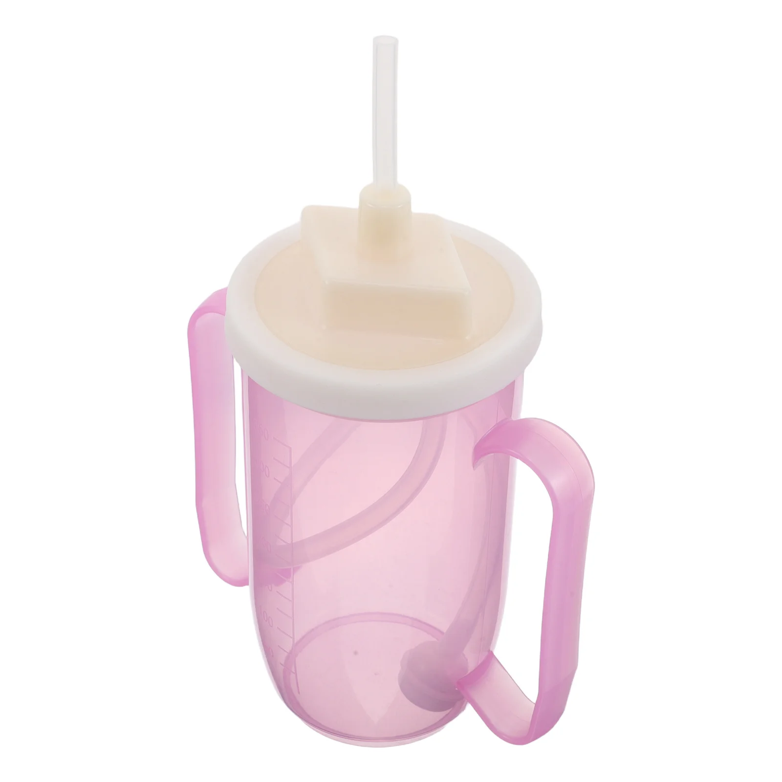 

Adult Drinking Cup Pink 350ml Spill Proof Straw Cup for Elderly Disabled Seniors No Spill Feeding Mug Liquid Diet