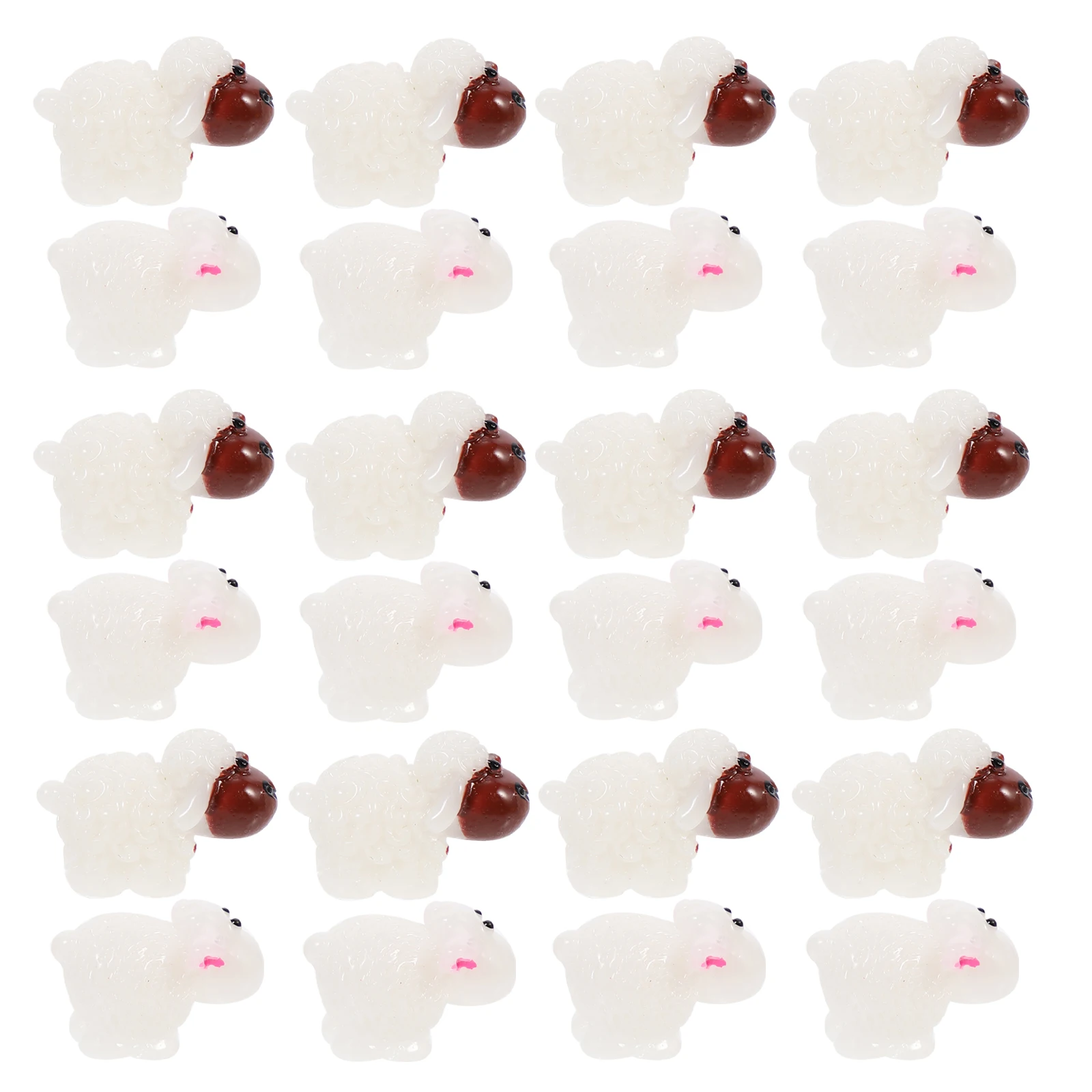 

40pcs Couple Sheep Decor Mini Figurines Moss Landscaping Statues Indoor Outdoor Decoration Tiny Animals Garden Ornament