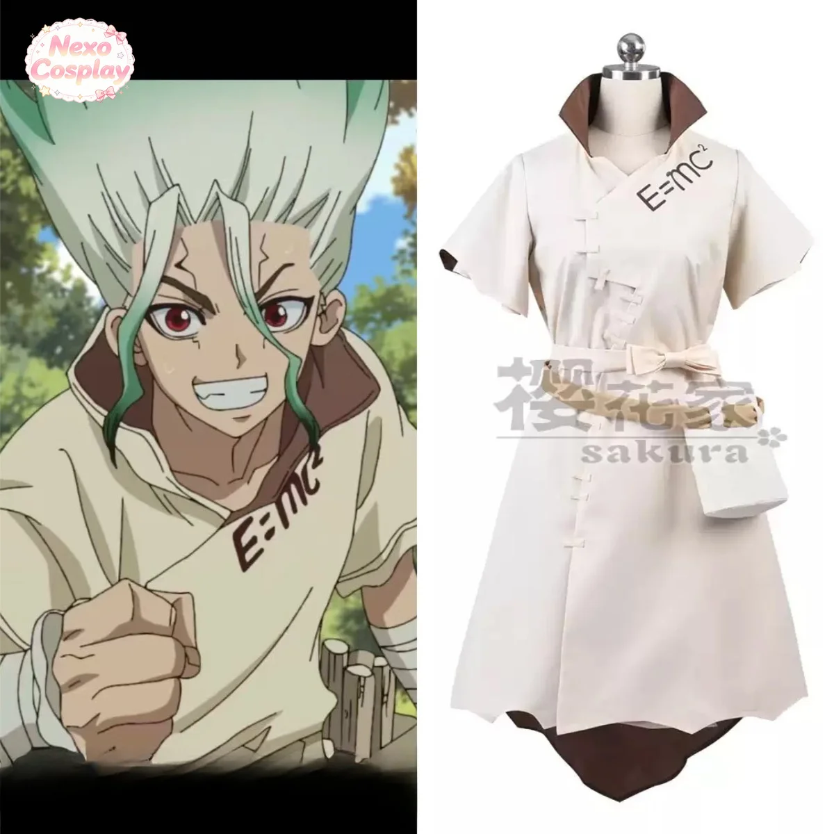 Dr.STONE Senku Ishigami Cosplay Costume Hallowen Play Role Clothes Clothing NexoCosplay