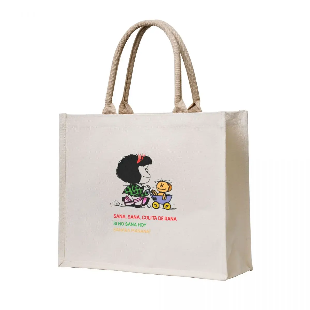 

Mafalda Quino Comics Tote Bag shopper bags supermarket folding bag Canvas shoulder bag