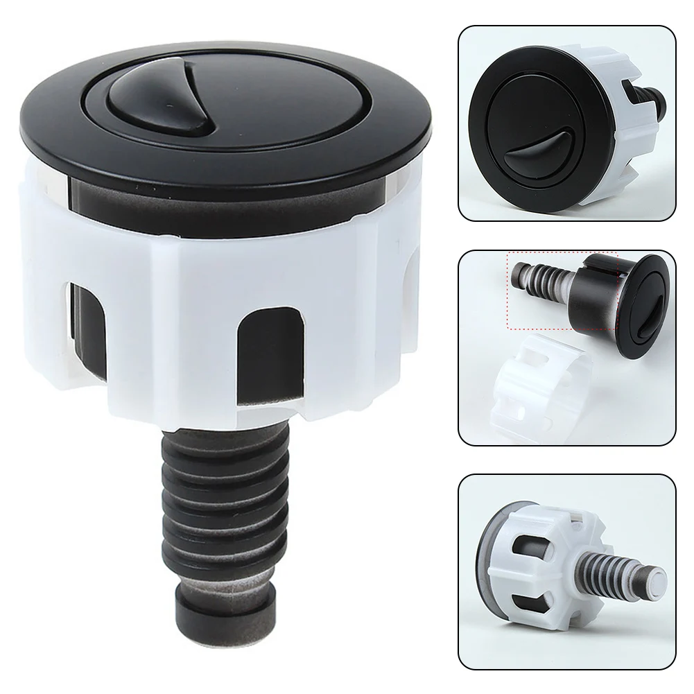 1pcs Universal Toilet Push Button Dual Flush Water Saving Chrome For Cistern Tank Flush Toilet Seat Water Tank Valve Bathroom