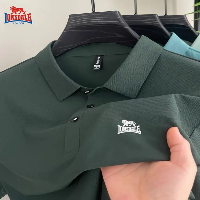 

Men's High-quality Short Sleeved Ice Silk Seamless Top Custom Designer POLO Shirt Summer Breathable Casual T-shirt