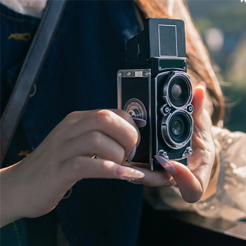 ABGI-CCD كاميرا انعكاسية مزدوجة 1080P فيديو للصور كاميرا غير احترافية هدية عيد ميلاد للأطفال