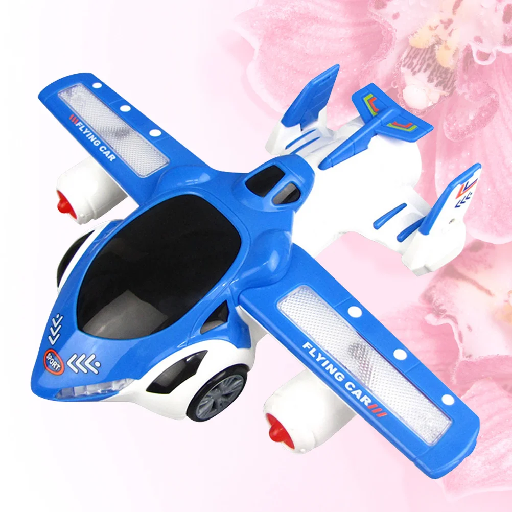 1 قطعة سيارة طائرة كهربائية درجة التشوه التلقائي الدورية ضوء السيارات هدية للأطفال التنسيق بين اليد والعين