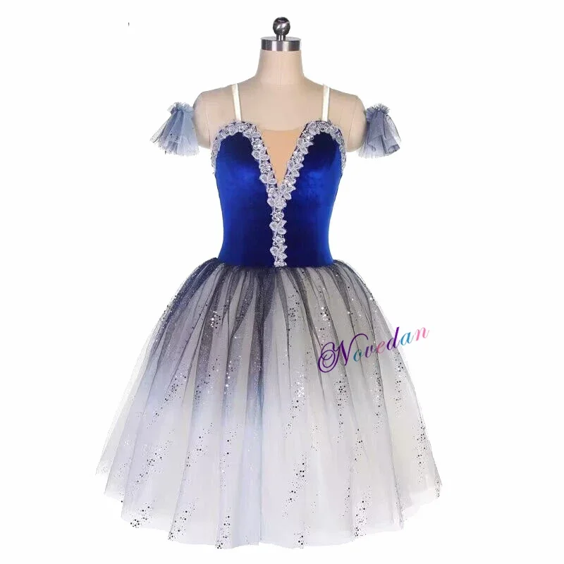 Long Professional Ballet Tutu Adult Kids Lyrical Dance Costume Swan Lake Ballet Dress Girls Velvet Ballerina Party Dress Women