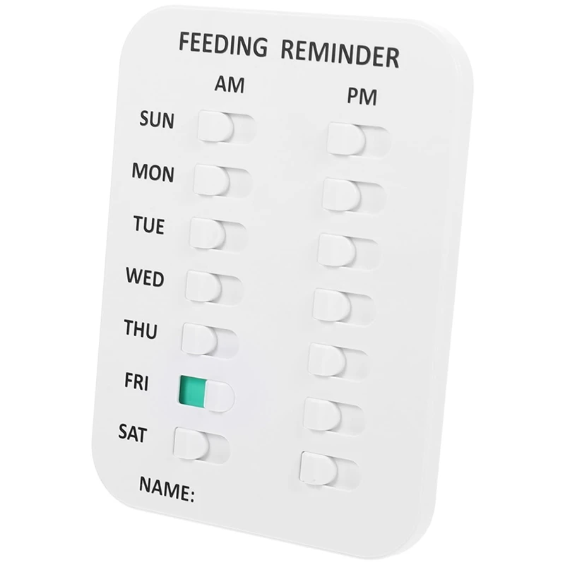 Dog Feeding Reminder Magnetic Or Double Sided Adhesive Application Reminder To Feeding Of Pets-2 Rows