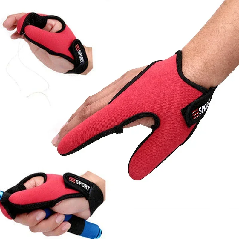 Guantes de pesca antideslizantes transpirables, Protector de 2 dedos, anticorte, accesorios de aparejos de pesca al aire libre, carpa