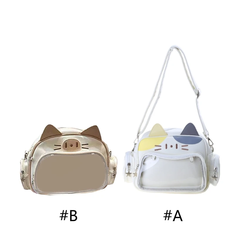 Eye Catching Crossbody Bag Shoulder Purse Travel School Bag Student Casual Daypacks for Cat Lover