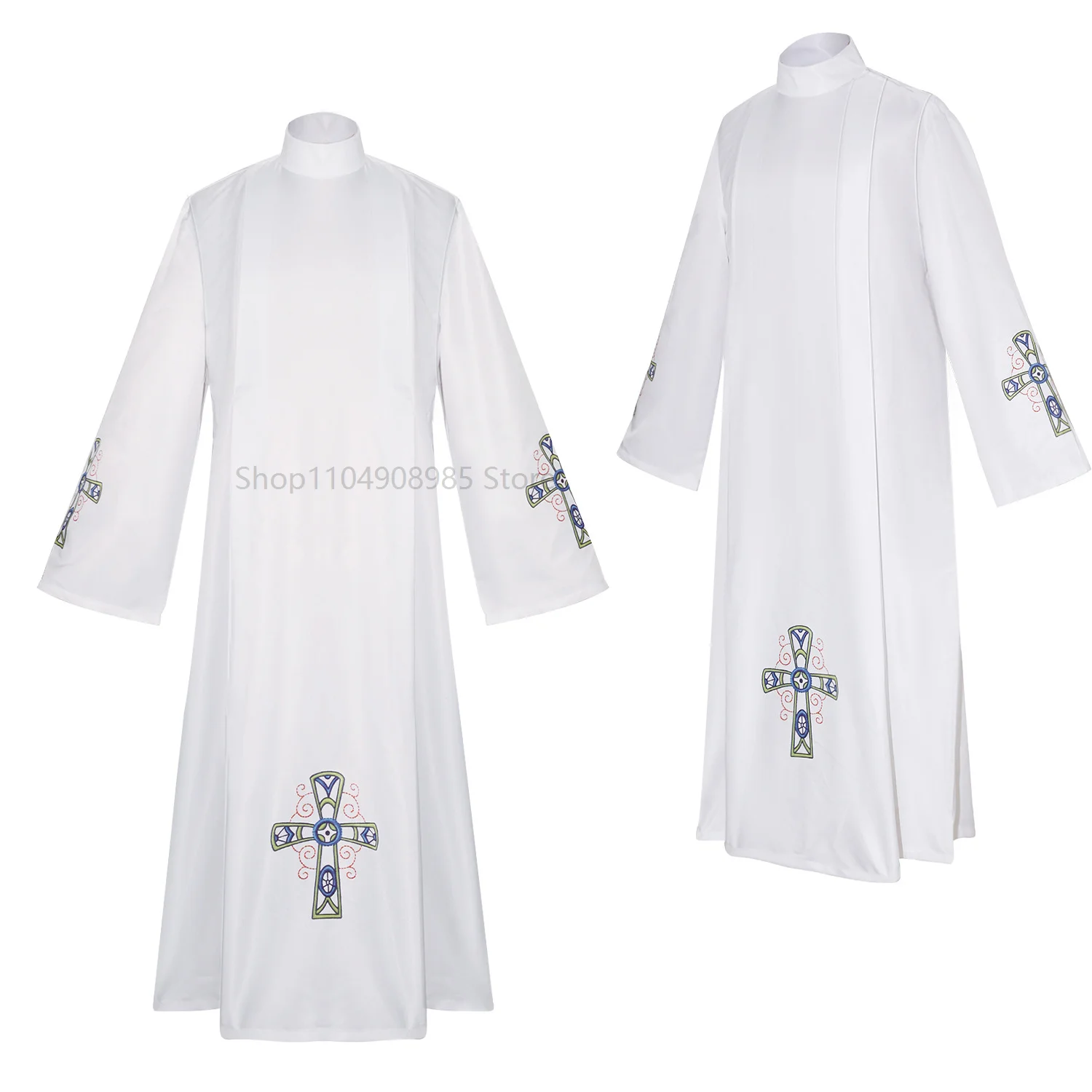 

Clergy Robes Catholic Church Utensils Priest Robe White Church Gown Costume Christian Religious Etiquette Supplies