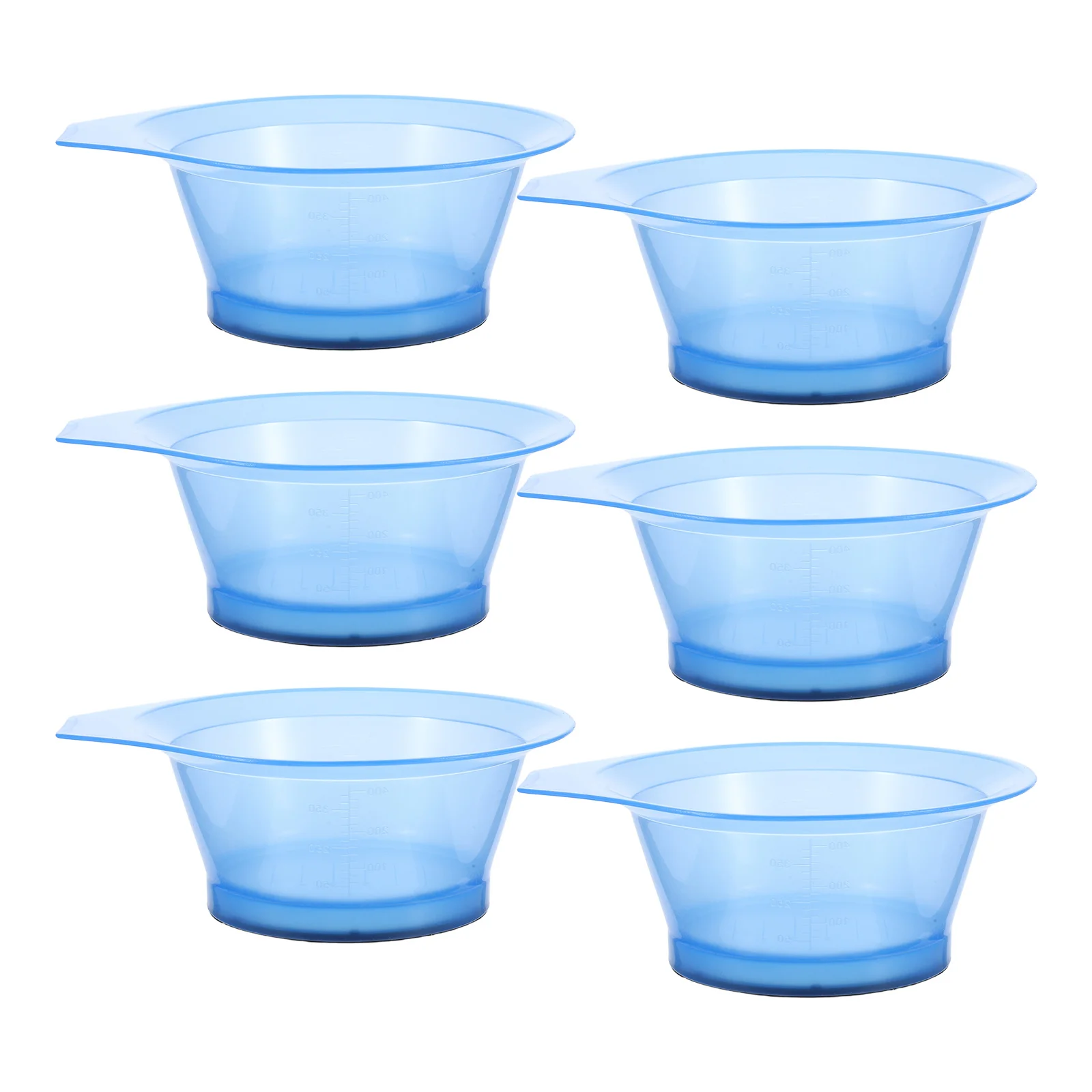 6Pcs Hair Dye Bowls Transparent Plastic Hairdressing Bowls for DIY and Professional Salon Color Mixing Hair Dye Tools - Image 4