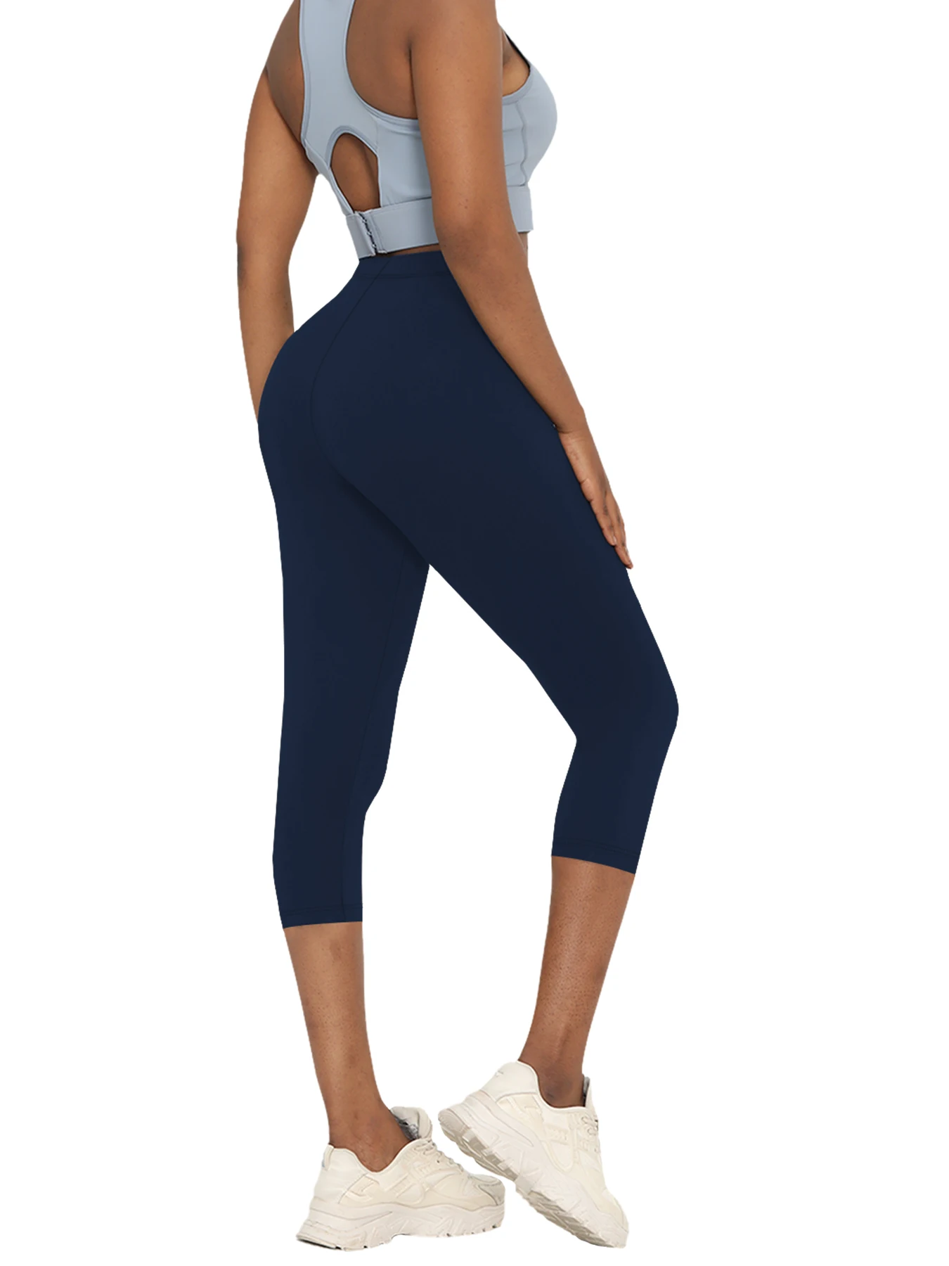 

Супермягкие капри больших размеров для женщин, без прозрачных тренировок, бега, йоги, спортивные леггинсы для бега