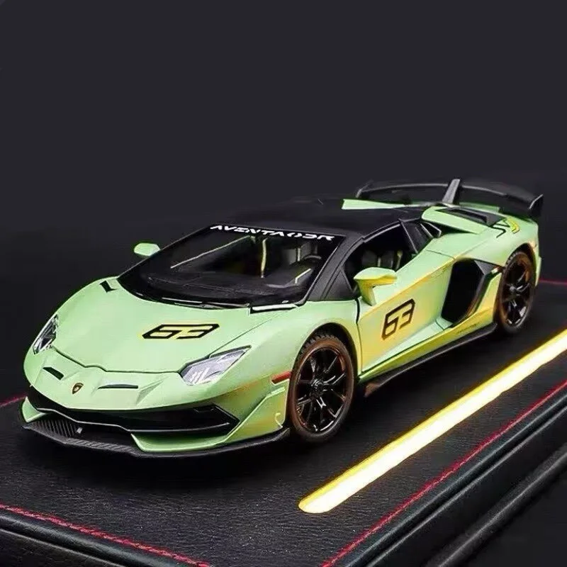 1/32 Aventador SVJ 63 سبيكة سباق السيارات نموذج Diecasts المعادن المركبات الرياضية نموذج سيارة الصوت ضوء محاكاة لعب الأطفال هدية #1