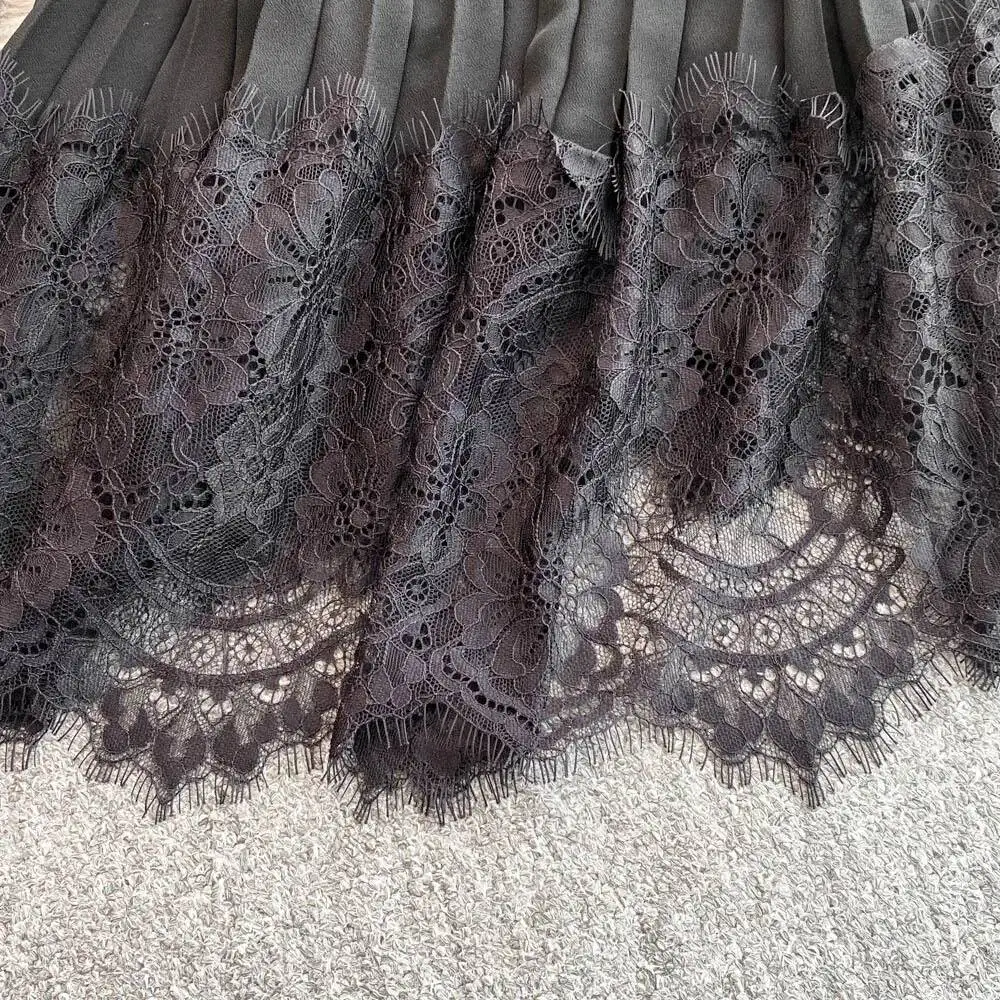 Hepburn elegante longo tweed vestidos femininos outono cinto de cristal plissado chiffon rendas festa vestidos luxo robe ocasião formal