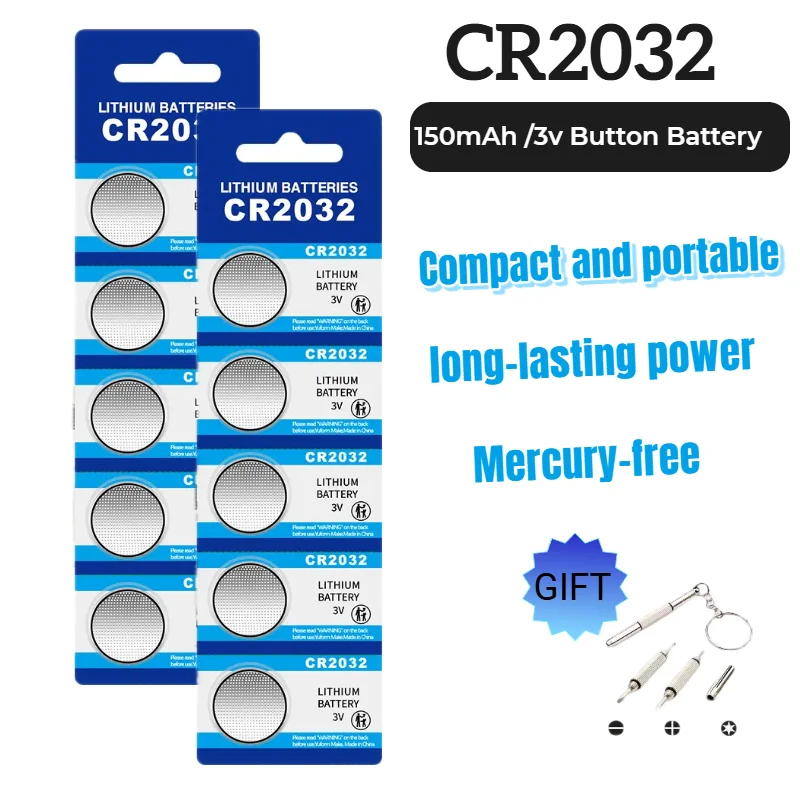 

20-60PCS CR2032 220mAh Button Battery DL2032 3V Lithium Battery For Watch Toy Calculator Car Remote Control Button Coin Cell
