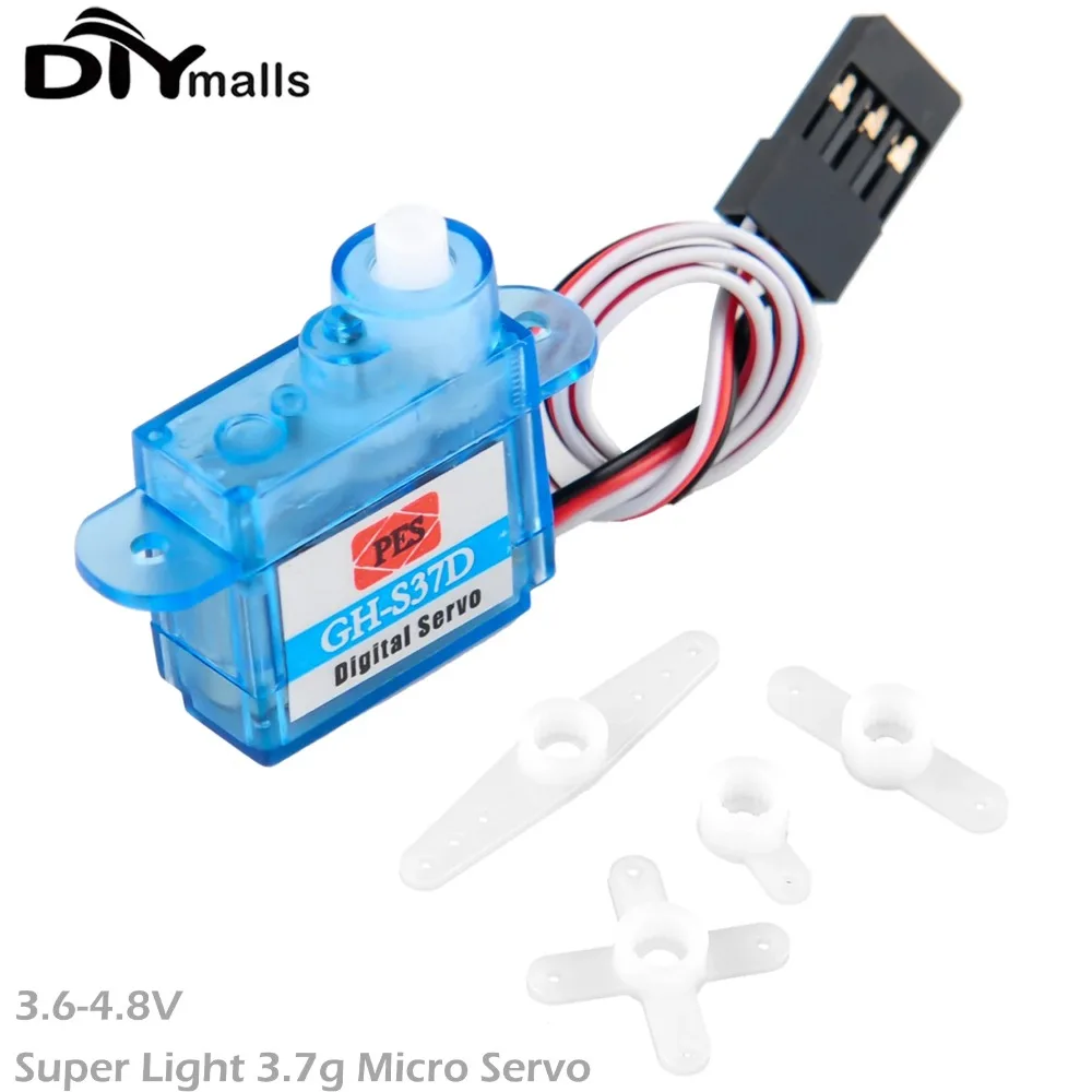 GH-S37D 3.7g Micro Analog Servo Mini Super Light 3 7g Servo for RC Quadcopter Airplane Helicopter Boat Toys 3.6-4.8V