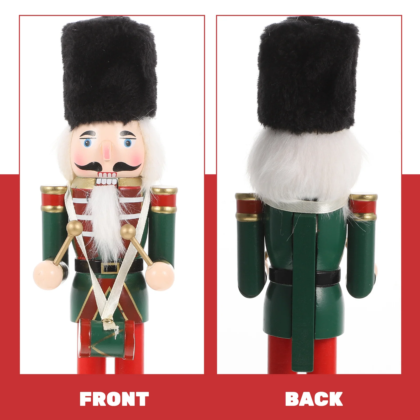 

Christmas Indoor Decorations Nutcracker Soldier Ornament Wood Nutcrackers Ornaments Craft Green Figure Traditional