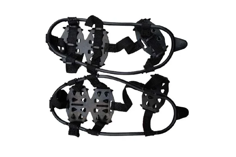 1 Pair M L Crampons Shoes Cover 24 Teeth Anti-Slip Ice Grips Gripper Shoes Boot Hiking Ice Climbing Shoe Spikes Climbing Chain