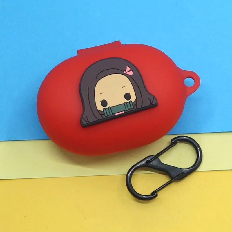 การ์ตูนอะนิเมะหูฟังสำหรับ Haylou W1/X1ซิลิโคนหูฟังบลูทูธไร้สายชาร์จกล่องป้องกัน Shell กับ Hook