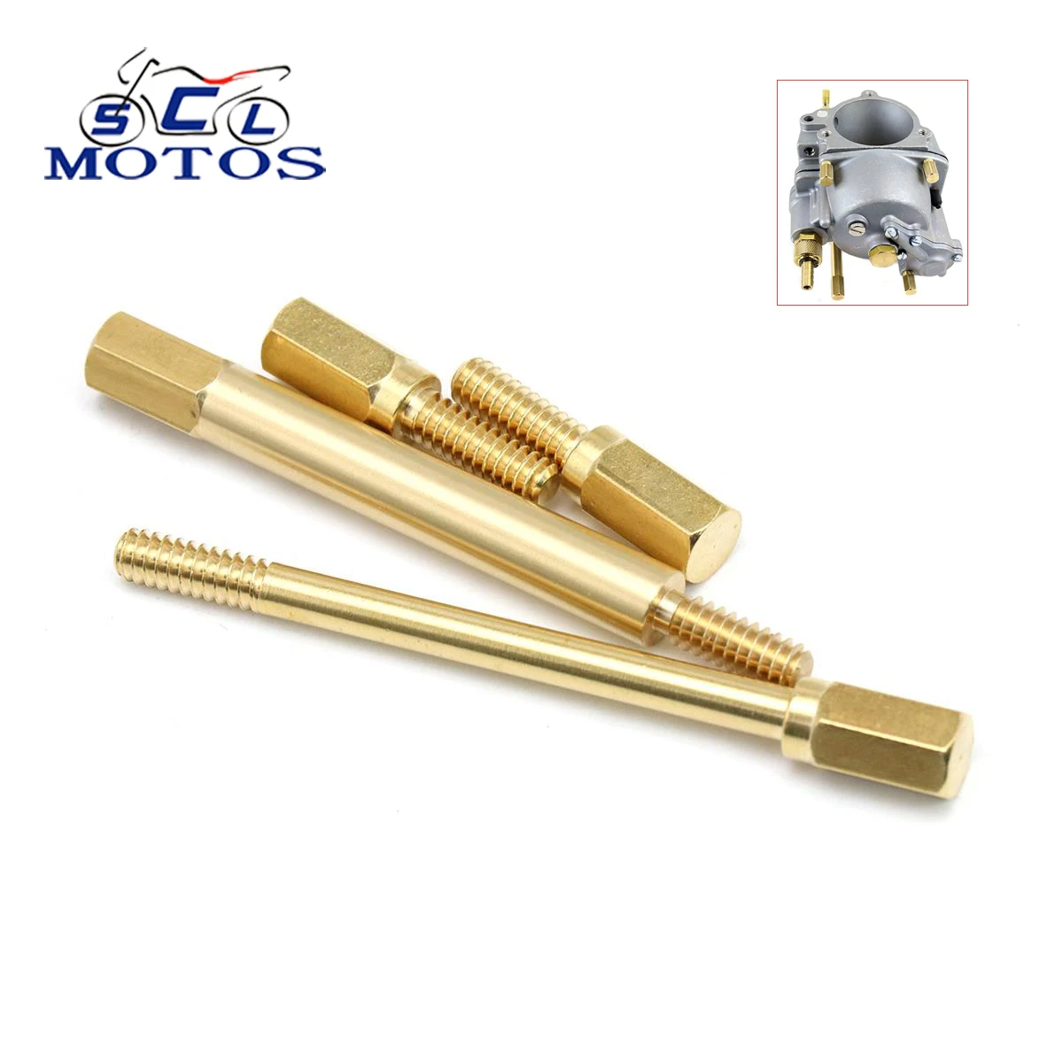 Sclmotos For S&S Super E Super G Carburetor Screws Kit Stainless Steel /Copper Extended Float Bowl Screws Carburetor Repair Kit