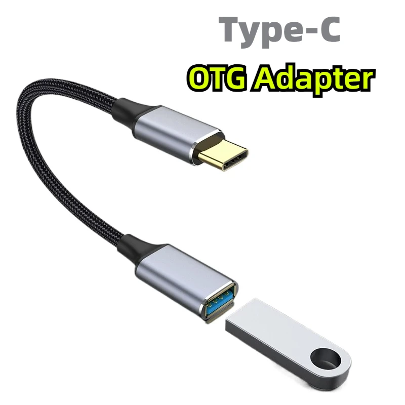 OTG Type C Cable Adapter USB to Type C Adapter Connector for Xiaomi Samsung S20 Huawei OTG Data Cable Converter for MacBook Pro