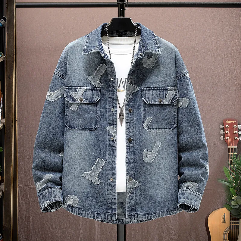 2015 Spring new arrival fashion jeans coat male high quality casual denim jacket men's casual shirt men autumn plus-size M-4XL