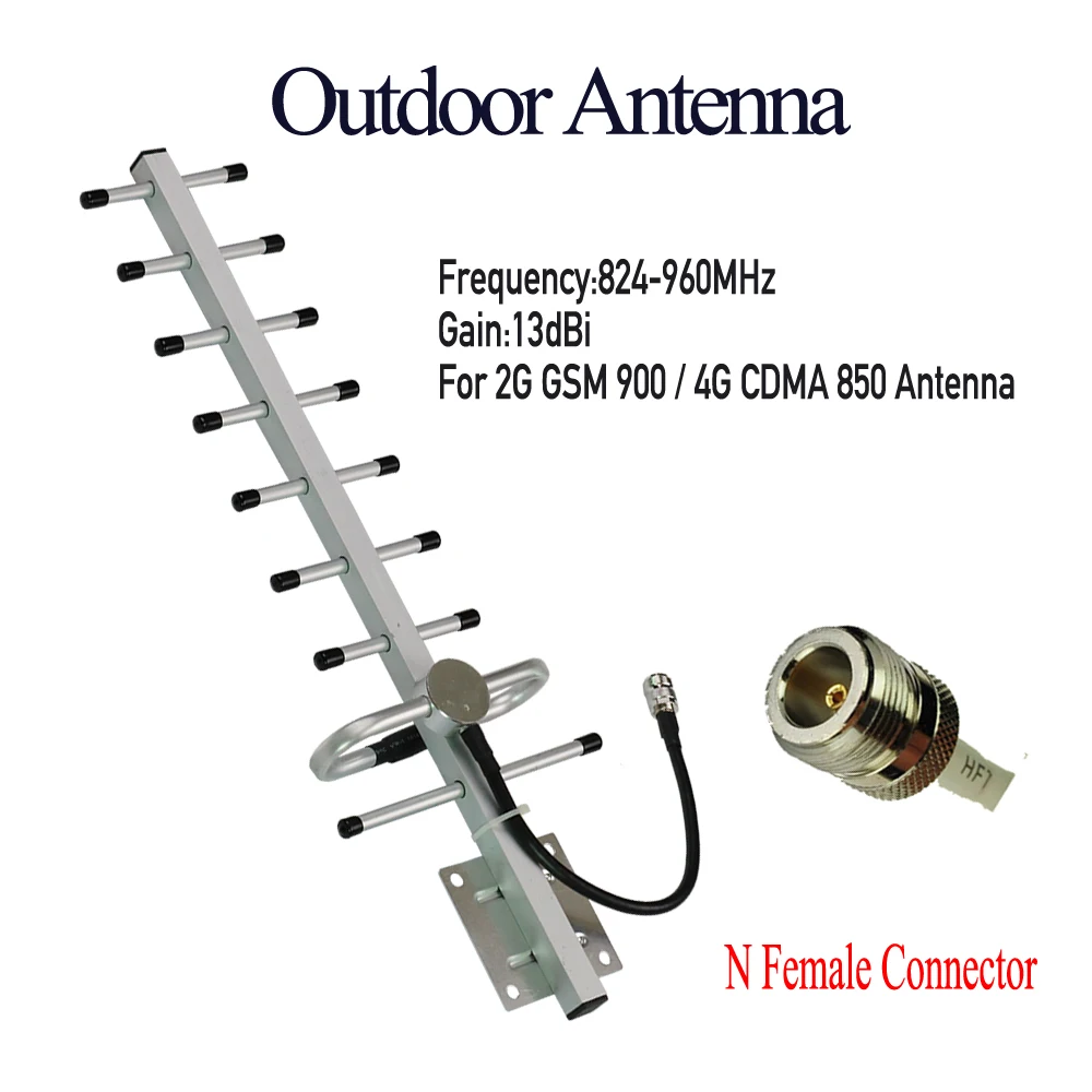 ZQTMAX 13dB 9 Jednostka Antena Yagi Do wzmacniacza sygnału komórkowego 698 -960 MHz Antena wzmacniacza sygnału 2G 4G